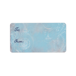 Etiqueta El personalizado de Toile del azul francés del