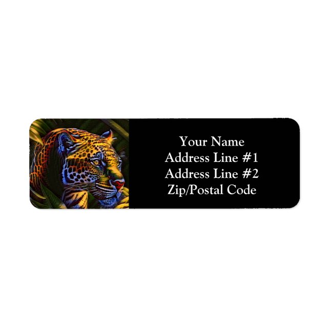 Etiqueta El poderoso jaguar un depredador de la jungla (Frente)