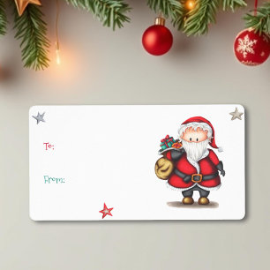 Etiqueta El regalo de Navidades de regalo de Santa Claus (d