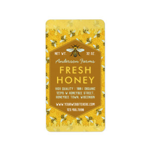 Etiqueta El tarro de la miel del colmenar del apicultor