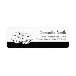 Etiqueta El tema de los dados de Las Vegas en blanco y negr