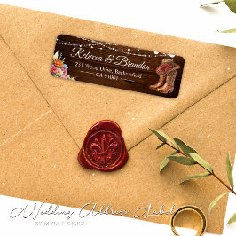 Etiqueta El vaquero de madera rústica bota la dirección del