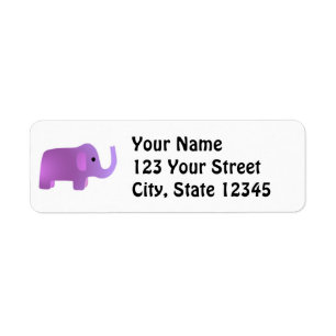 Etiqueta Elefante rosa lindo