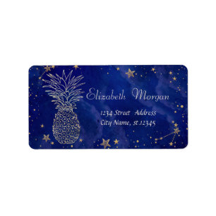 Etiqueta Elegan Pineapple Guay Stars Navy Blue
