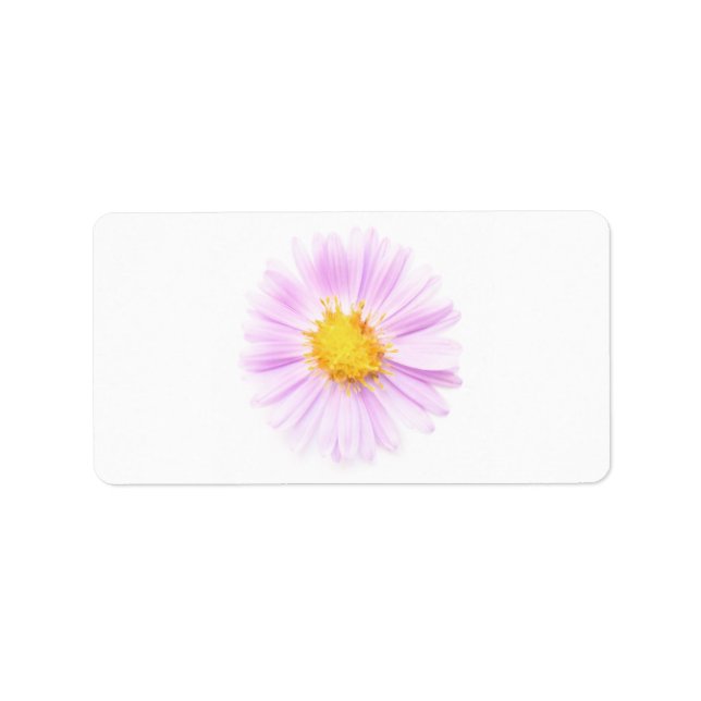 Etiqueta Elegancia de flor única (Frente)