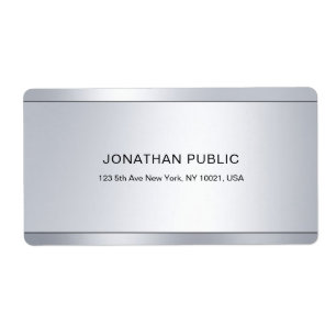 Etiqueta Elegancia Profesional Plata Glamor Moderno