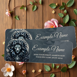 Etiqueta Elegancia real, majestuosa mirada ornamentada cabe