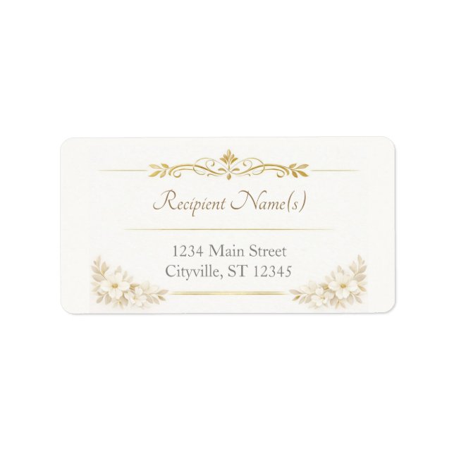 Etiqueta Elegant Address Labels – Personalized Mailing (Frente)
