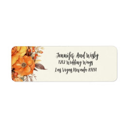 Etiqueta Elegant Autumn Floral Wedding