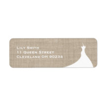 Elegant Bridal Shower burlap Label