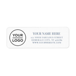 Etiqueta Elegant Business Logo Return Address