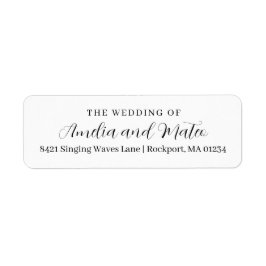 Etiqueta Elegant Calligraphy Wedding Return Address