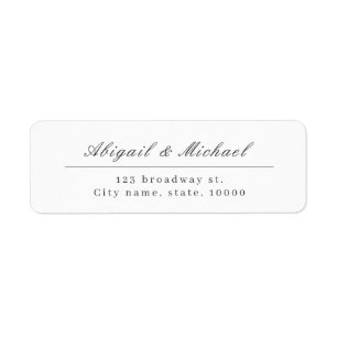 Etiqueta Elegant classic calligraphy return address