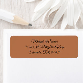 Etiqueta Elegant Copper Glow Return Address