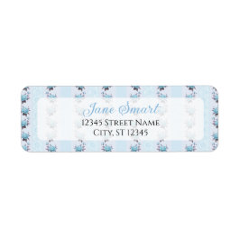 Etiqueta Elegant Cottagecore Return Address Labels (blue)