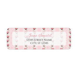Etiqueta Elegant Cottagecore Return Address Labels (pink)