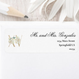 Etiqueta Elegant Floral 15th Birthday Quinceanera