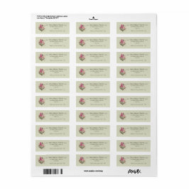 Etiqueta Elegant Floral Return Address Labels for Florists