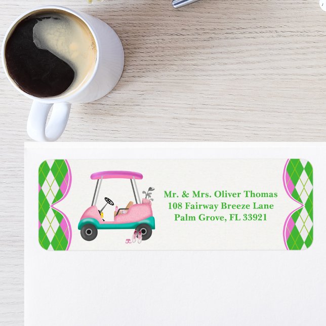 Etiqueta Elegant Golf Cart Ready For Baby Shower  (Subido por el creador)