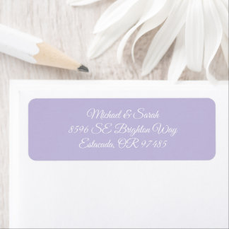 Etiqueta Elegant Lavender Purple Return Address