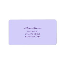 Etiqueta Elegant Light Purple Lilac Flowers Wedding