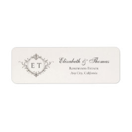 Etiqueta Elegant Monogram Wedding Return Address