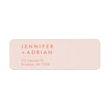 Elegant Pastel Minimal ﻿Modern Return Addre Label