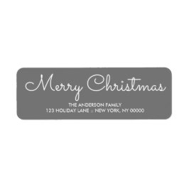 Etiqueta Elegant red Christmas Return Address
