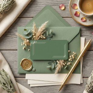 Etiqueta Elegant Sage Green Eucalyptus Wedding Return 