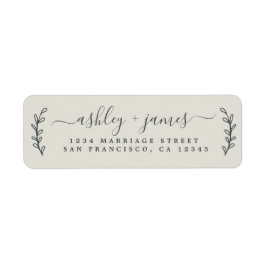 Etiqueta Elegant Script Light Gray Wedding Return Address