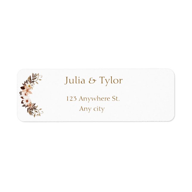 Etiqueta Elegant  Wedding Address Label (Frente)