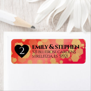 Etiqueta Elegante 2º Aniversario del Boda Garnet