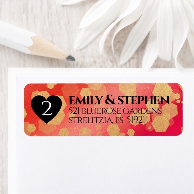 Etiqueta Elegante 2º Aniversario del Boda Garnet (In situ)