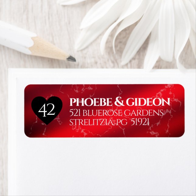 Etiqueta Elegante 42° Aniversario del Boda Jasper (In situ)