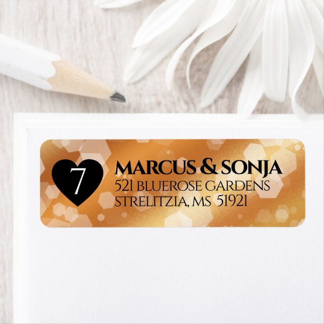 Etiqueta Elegante 7.ª Celebración del Aniversario del Boda  (In situ)