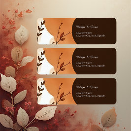 Etiqueta Elegante acuarela Arte Botánico