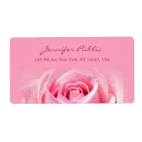 Elegante acuarela rosa rosa rosa floral de la lanc