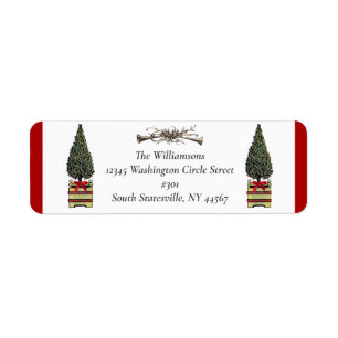 Etiqueta Elegante árbol de Navidad topiario caza Cuerno de 