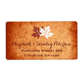 Etiqueta Elegante arce deja naranja caída boda