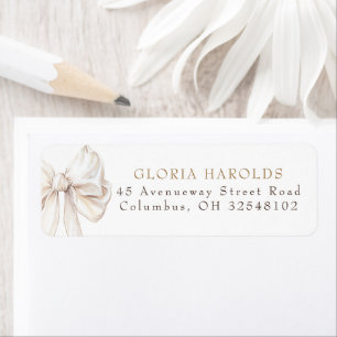 Etiqueta Elegante Arco Nupcial de Crema Blanco Fiesta