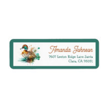 Elegante Baby Shower de pato mallard enmarcado ver