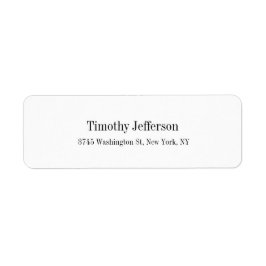 Etiqueta Elegante blanco creativo estilo sencillo moderno