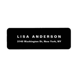 Etiqueta Elegante blanco negro legible creativo moderno