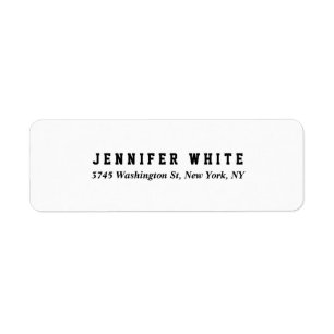 Etiqueta Elegante blanco negro simple creativo Minimalista