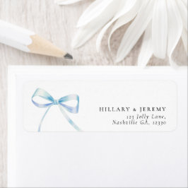 Etiqueta Elegante Blue Bow Boy dirección de retorno de Baby