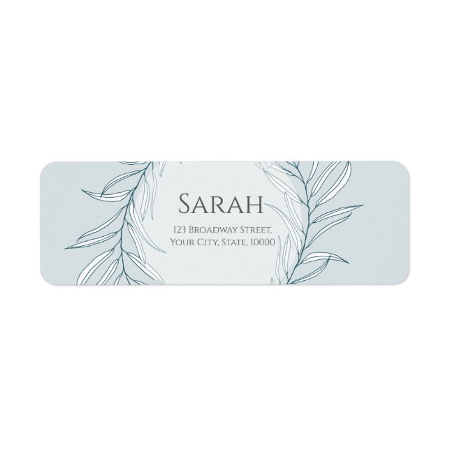 Etiqueta Elegante Boda Boho Wildflower (Frente)