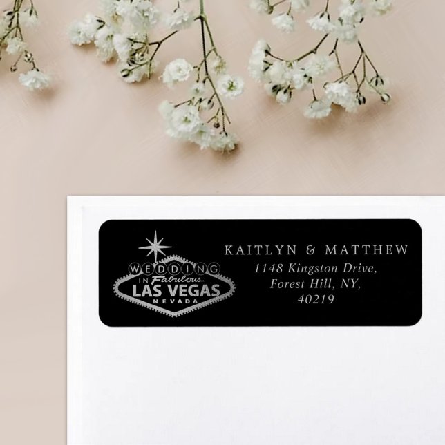 Etiqueta Elegante Boda de Destino de Las Vegas (Subido por el creador)