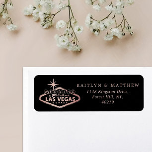 Etiqueta Elegante Boda de Destino de Las Vegas