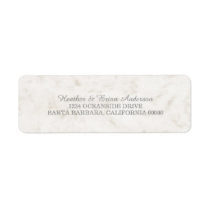 Etiqueta Elegante Boda de mármol beige suave