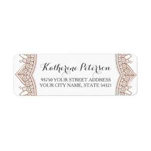 Etiqueta Elegante Boda Mehndi